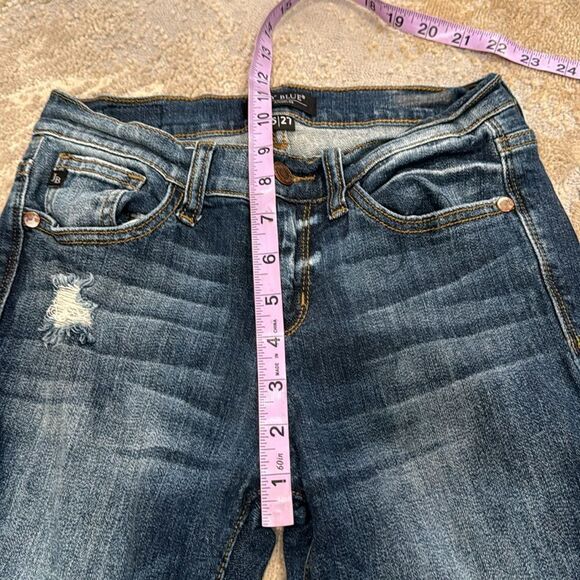 Judy Blue mid rise distressed jeans size 27 in GUC - Picture 10 of 11